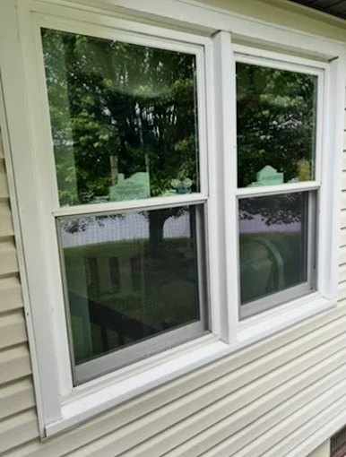 Freshly cleaned residential windows